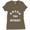 break the internet tie dye girls muscle top Ladies Fitted T-Shirt