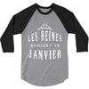 les reines naissent en janvier 3/4 Sleeve Shirt