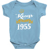 kings are born in 1955 Baby Onesie