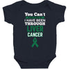 you can't scare or beat me i have been through liver cancer Baby Bodysuit