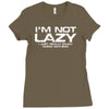 i'm not lazy   i really enjoy doing nothing Ladies Fitted T-Shirt