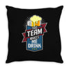 drinking beer Throw Pillow