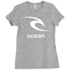 surfing ocean Ladies Fitted T-Shirt