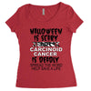 halloween is scary but carcinoid cancer is deadly spread the word help Women's Triblend Scoop T-shirt