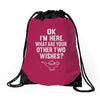 other two wishes Drawstring Bags