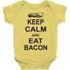 keep calm and eat bacon t shirt funny parody meat tee food pig hog bre Baby Onesie