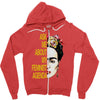 ask me about my feminist agenda frida kahlo Zipper Hoodie