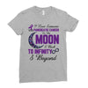 i love someone with pancreatic cancer to the moon &amp; back to infınıty Ladies Fitted T-Shirt