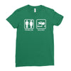 drifting   problem solved mens funny Ladies Fitted T-Shirt