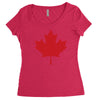 canada international baseball Women's Triblend Scoop T-shirt