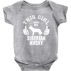 This Girl Loves Siberian Husky Baby Onesie