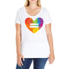 Lgbt Heart Ladies Curvy T-Shirt