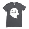 funny ghost Ladies Fitted T-Shirt