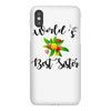 world's best sister with flowers iPhoneX
