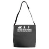 be nice to fat people bear chase funny pub joke Adjustable Strap Totes