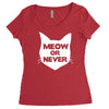 meow or never cat Women's Triblend Scoop T-shirt