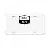 beer helps License Plate