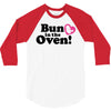 Bun in the Oven with Heart Baby Girl 3/4 Sleeve Shirt