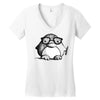 nerd penguin Women's V-Neck T-Shirt
