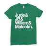 a litle life book white logo Ladies Fitted T-Shirt