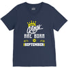 Kings Are Born In September V-Neck Tee