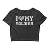 i love my soldier hunter camouflage Crop Top