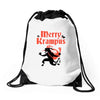 merry krampus Drawstring Bags