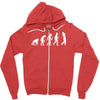 evolution of a golfer Zipper Hoodie