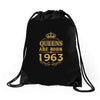 queens are born in 1963 Drawstring Bags