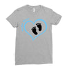 Baby Boy with Heart Any Name Customized Ladies Fitted T-Shirt