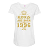 kings are born in 1996 Maternity Scoop Neck T-shirt