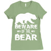 Beware Of The Bear Ladies Fitted T-Shirt