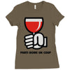 party a drink Ladies Fitted T-Shirt
