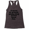 if found on ground please Racerback Tank