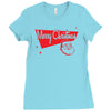 merry christmas santa claus Ladies Fitted T-Shirt