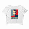 bazinga poster, ideal birthday gift or present Crop Top