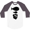 big fish little fish cardboard box   music t shirt 3/4 Sleeve Shirt