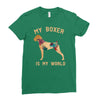 my boxer is my world Ladies Fitted T-Shirt