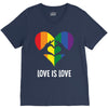 Love Is Love LGBT Rainbow Heart V-Neck Tee