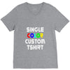 single color custom t shirt V-Neck Tee