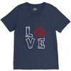 love paw rhinestud V-Neck Tee