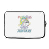 unicorns are born in january cute unicorn Laptop sleeve