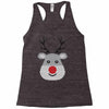 christmas reindeer rudolph Racerback Tank