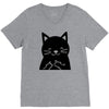black cat (2) V-Neck Tee