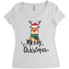 merry cristmas reindeer Women's Triblend Scoop T-shirt