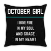 October Girl Throw Pillow