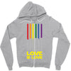 Lightsaber Rainbow - Love Is Love Zipper Hoodie