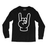 rock and roll throwing horns Long Sleeve Shirts