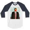 Rene Magritte Parody Impeach Trump 3/4 Sleeve Shirt