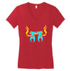 high tooths with joint Women's V-Neck T-Shirt